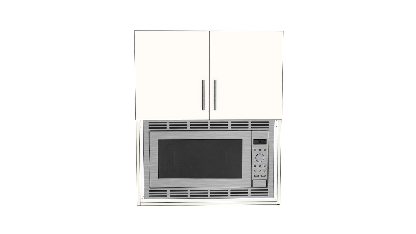 Small Appliance Wall Cabinet