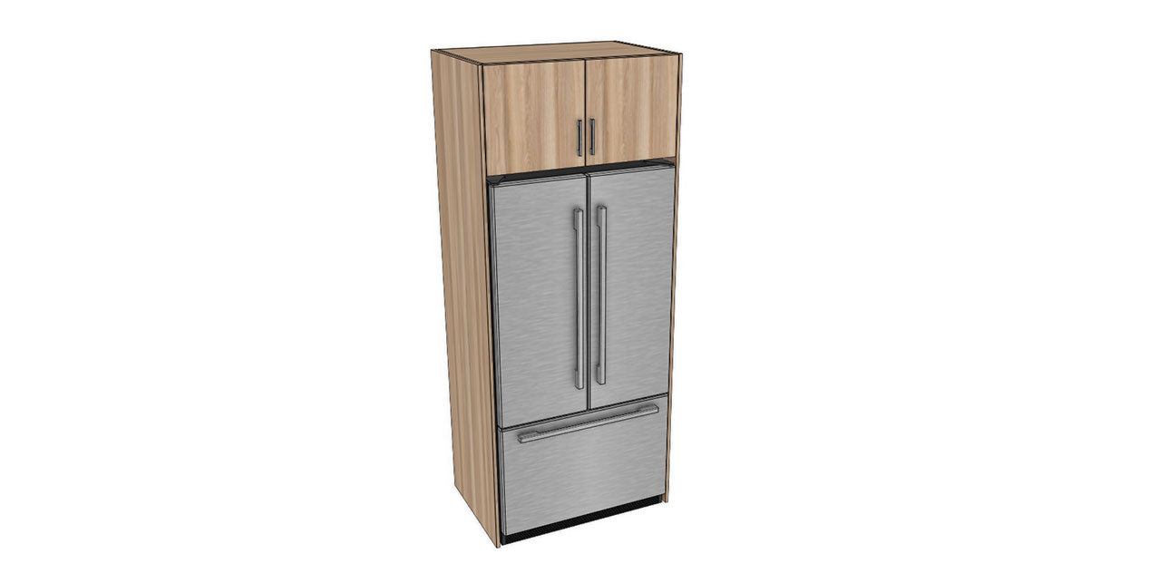 Full-Plywood 35-38" Fridge Cabinet Package