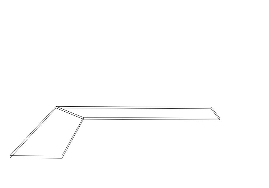 L-Shaped Laminate Countertop