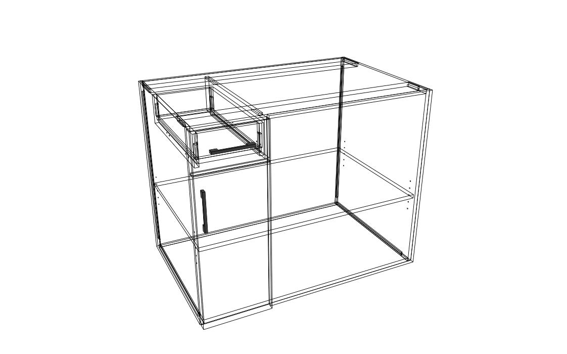 Full-Plywood Blind Corner Base Cabinet (Left)