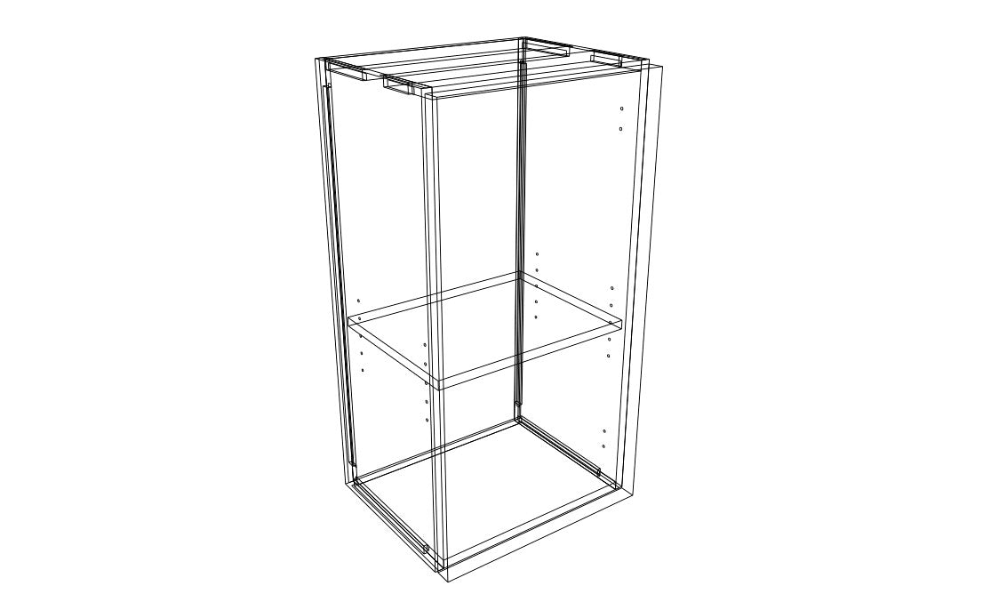 Full-Plywood Island-back Base Cabinet