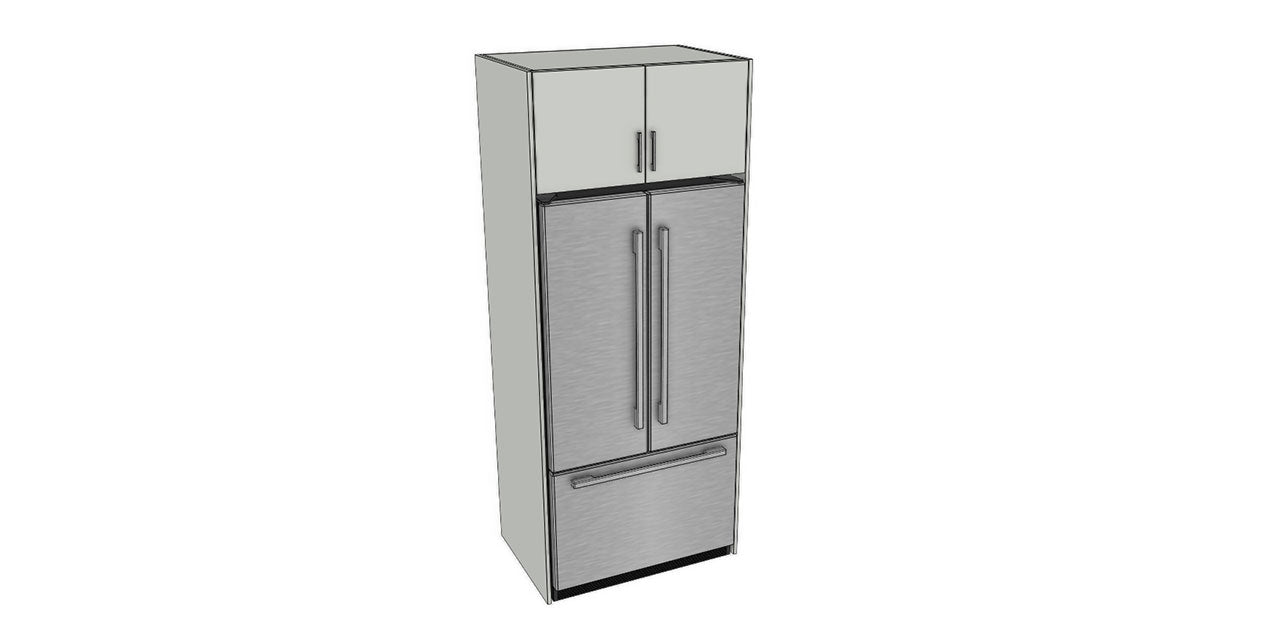 Full-Plywood 35-38" Fridge Cabinet Package