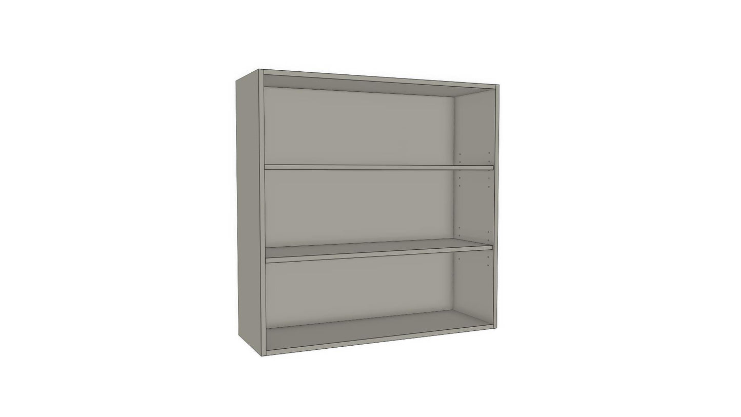 Full-Plywood Open Shelving Wall Cabinet