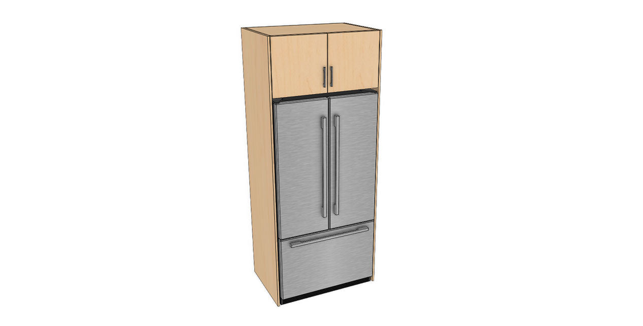 Full-Plywood 35-38" Fridge Cabinet Package