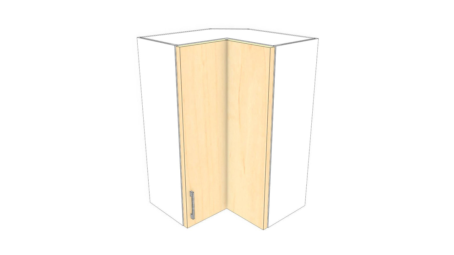 Full-Plywood Corner Wall Cabinet