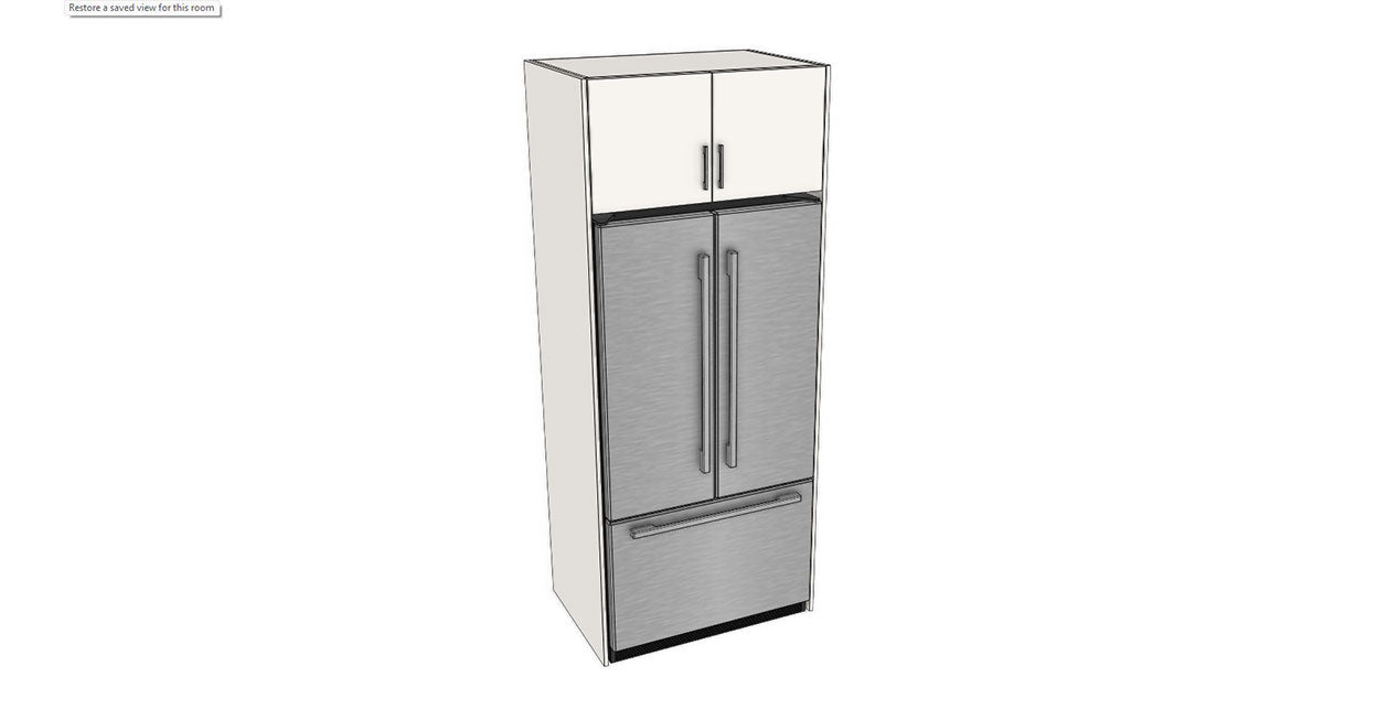 Full-Plywood 35-38" Fridge Cabinet Package