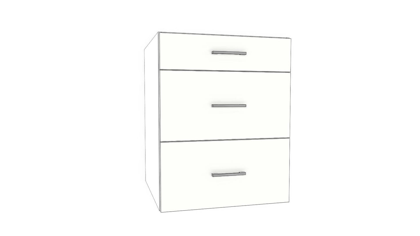 Full-Plywood Drawer Bank Base Cabinet