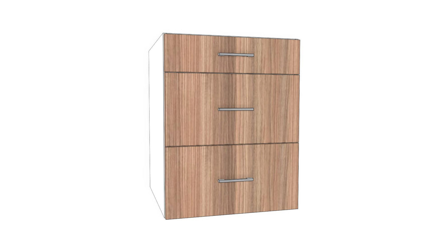 Full-Plywood Drawer Bank Base Cabinet