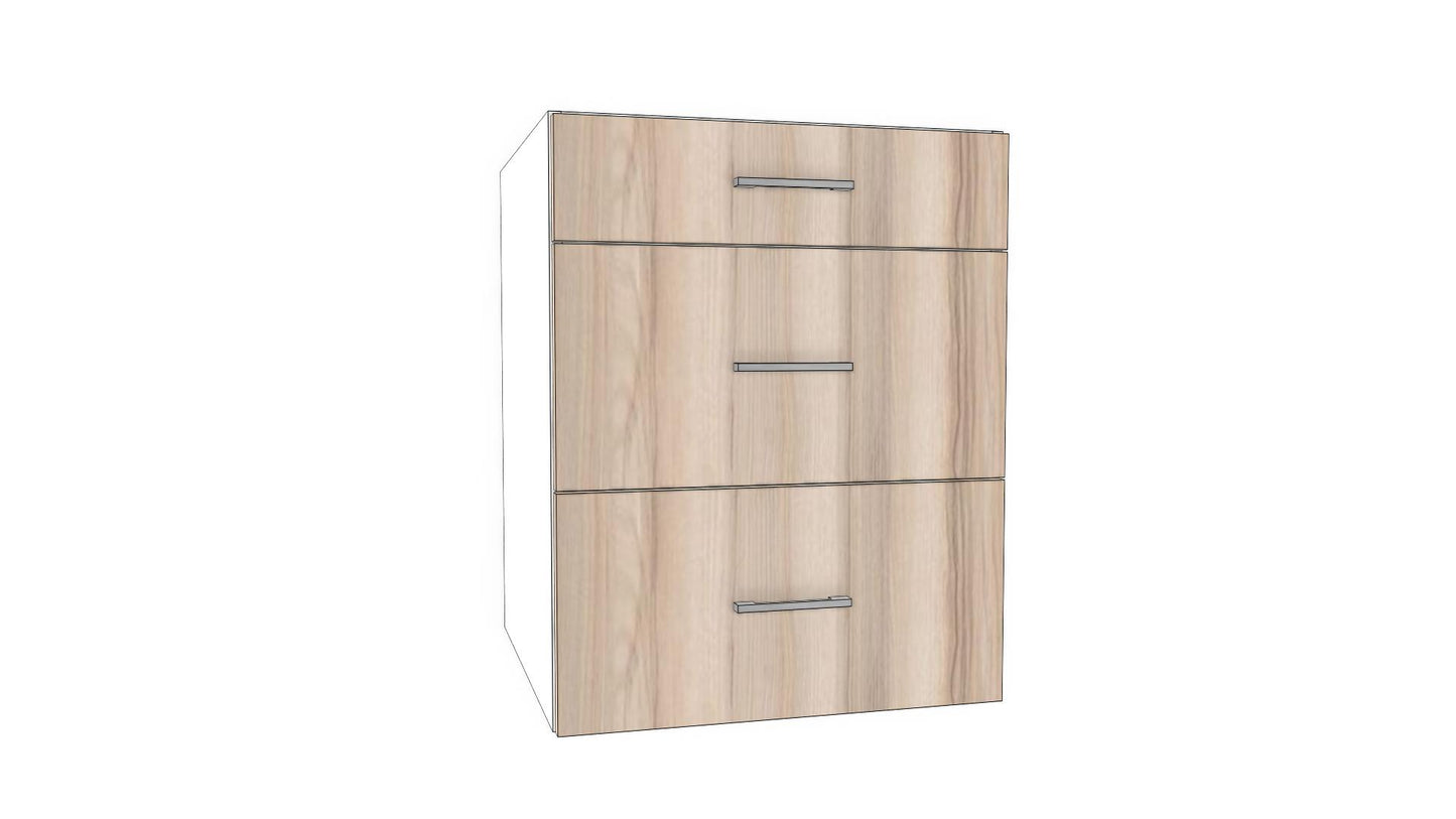 Full-Plywood Drawer Bank Base Cabinet
