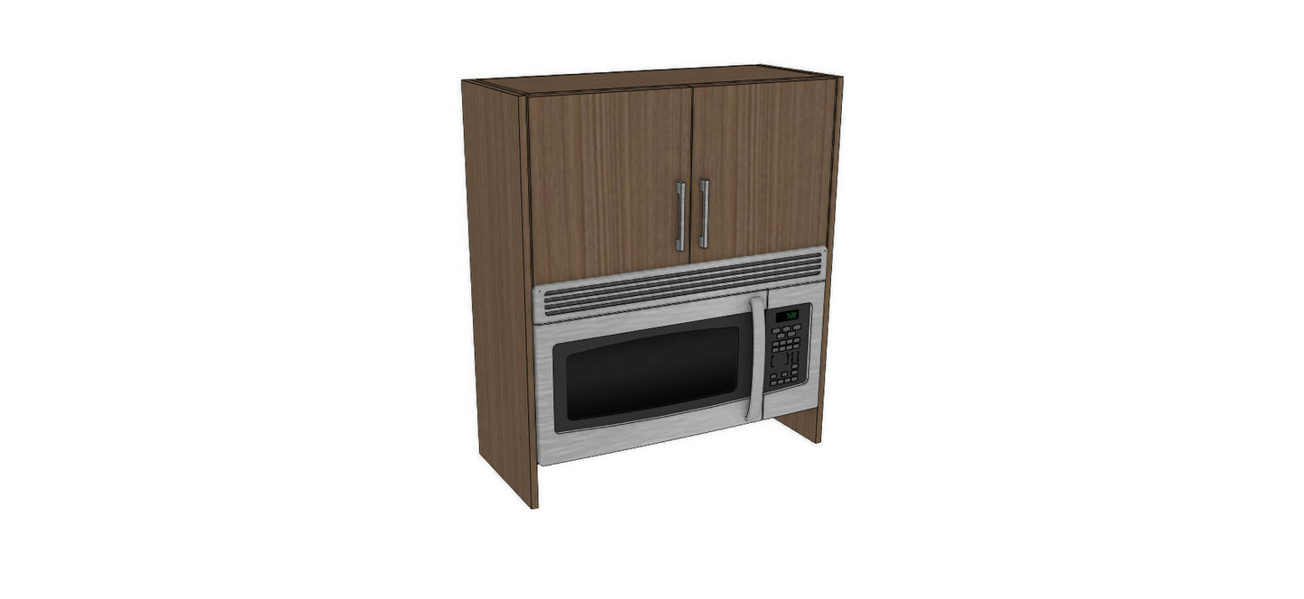 Full-Plywood 32" Over-The-Range Microwave Appliance Cabinet