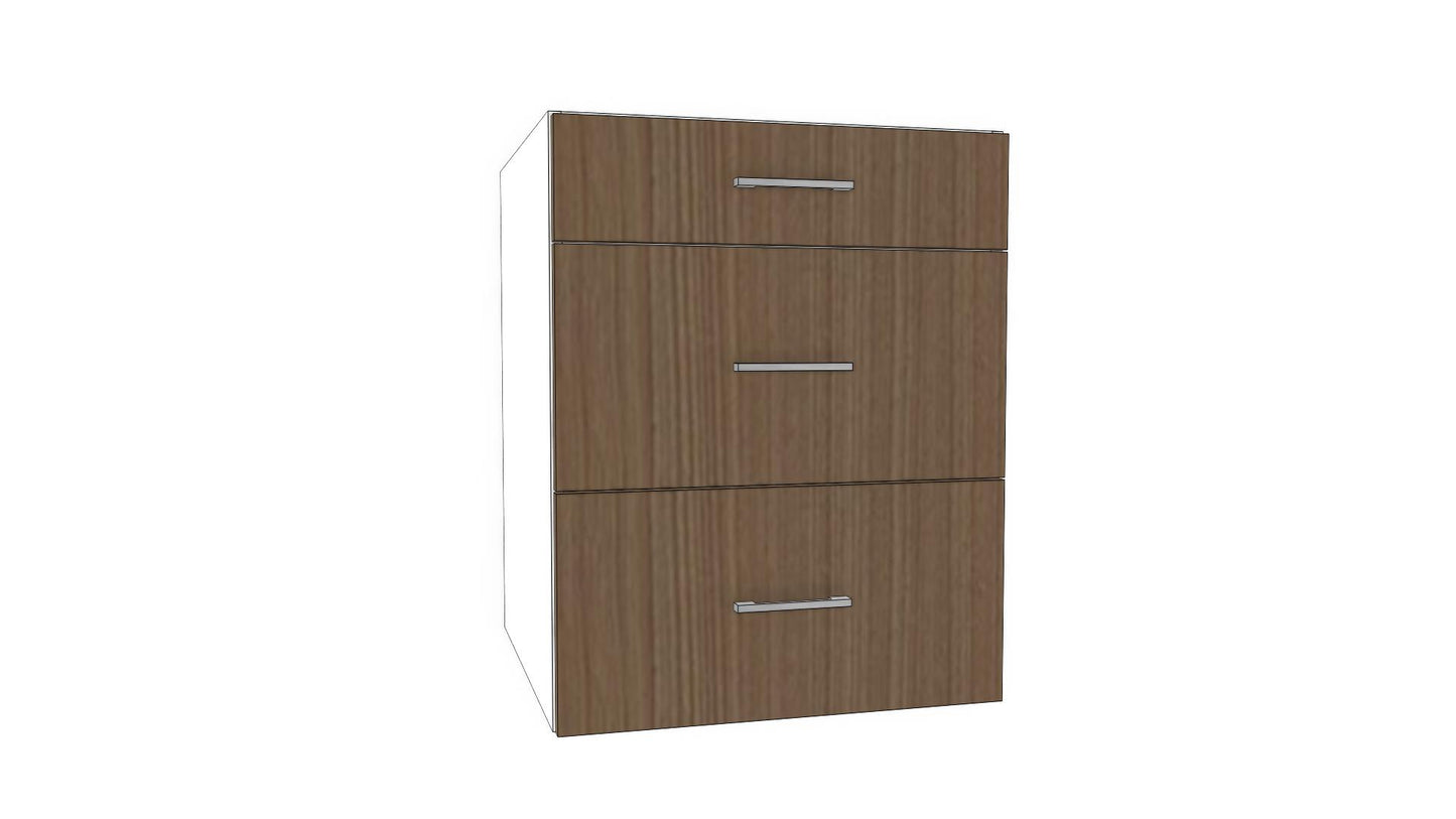 Full-Plywood Drawer Bank Base Cabinet
