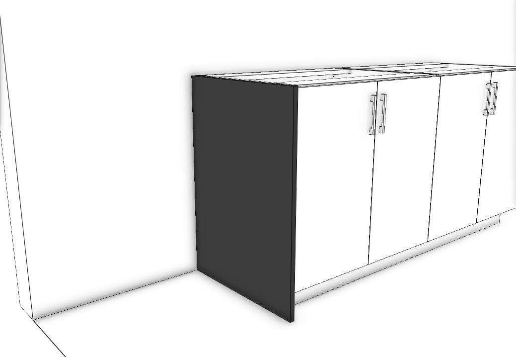 Finished end panel