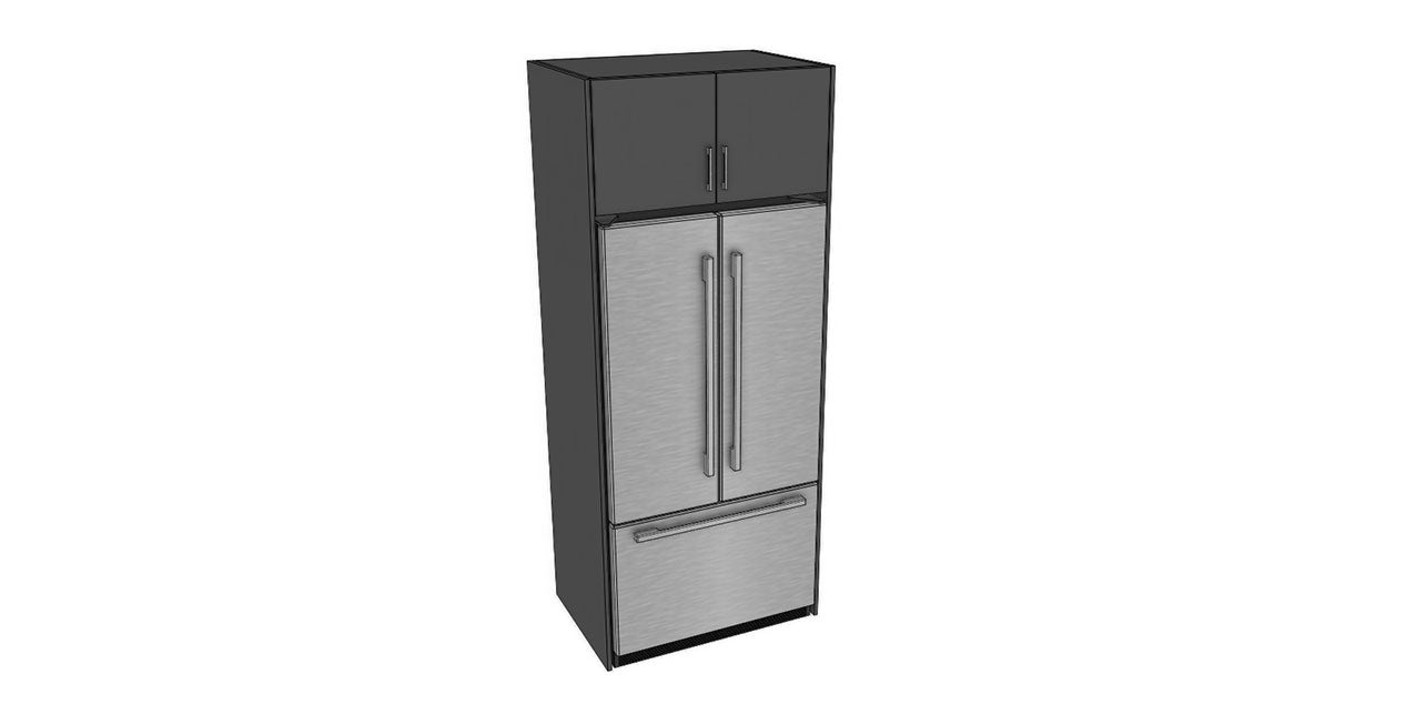 Full-Plywood 35-38" Fridge Cabinet Package
