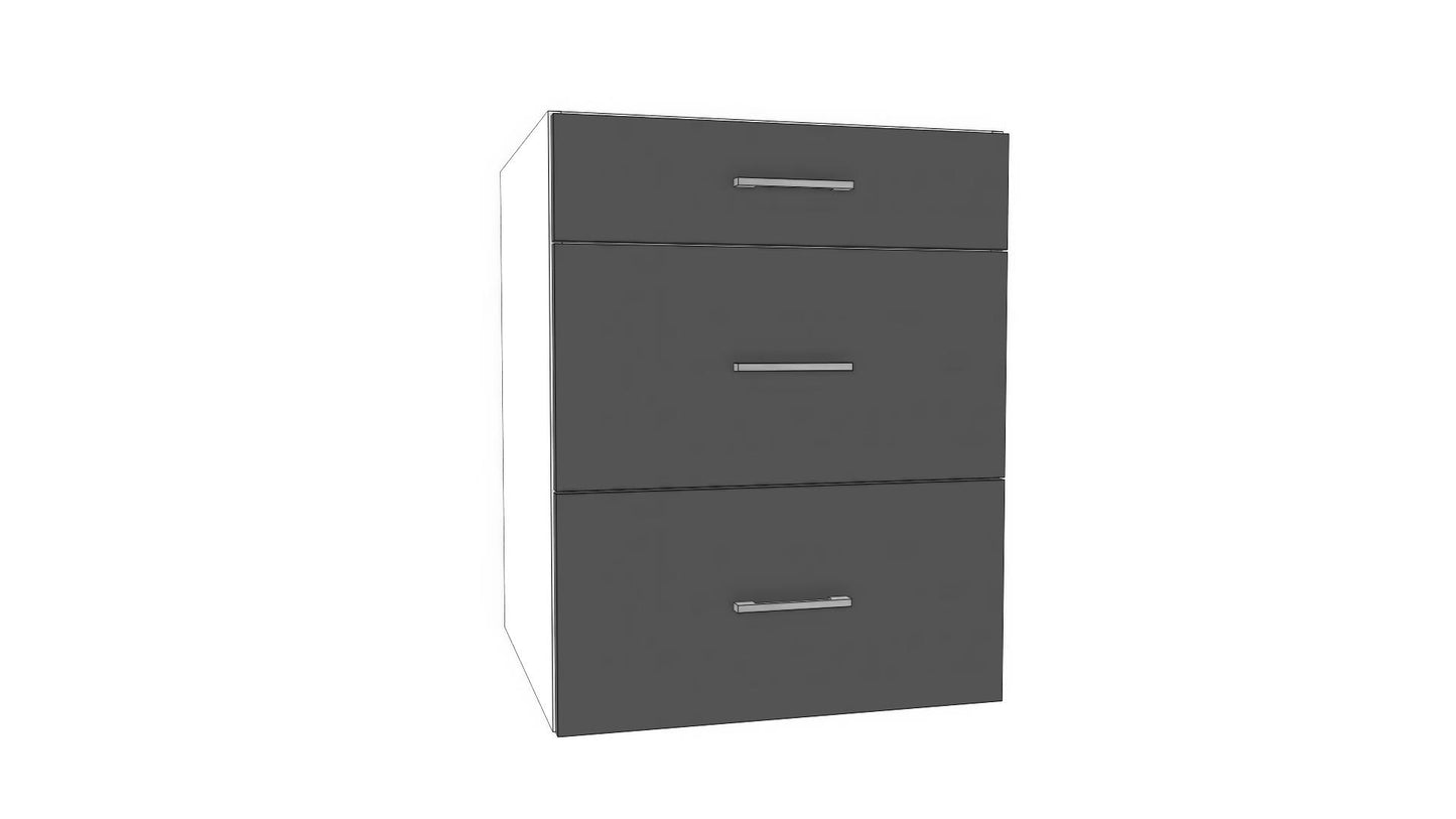 Full-Plywood Drawer Bank Base Cabinet