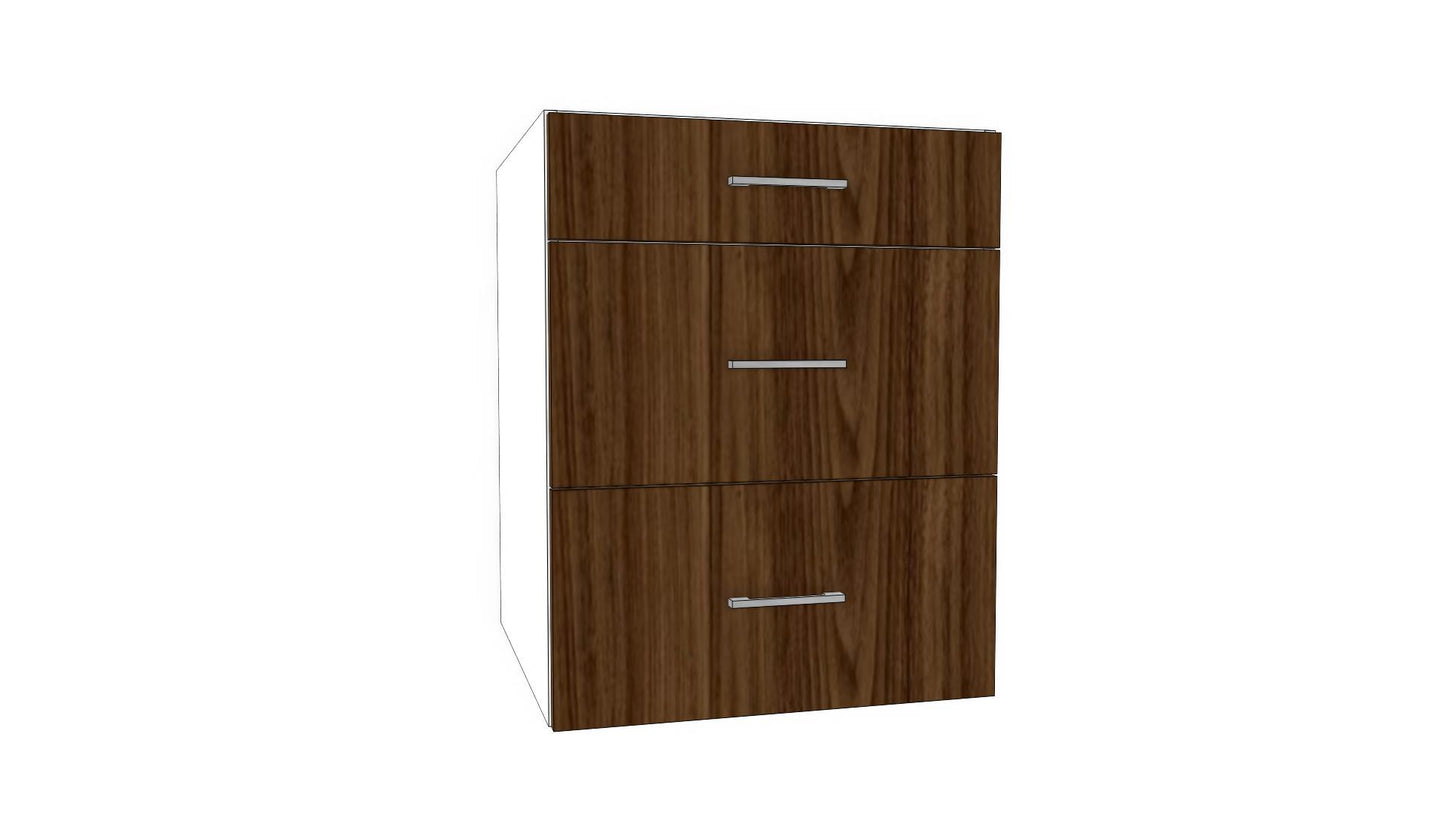 Full-Plywood Drawer Bank Base Cabinet