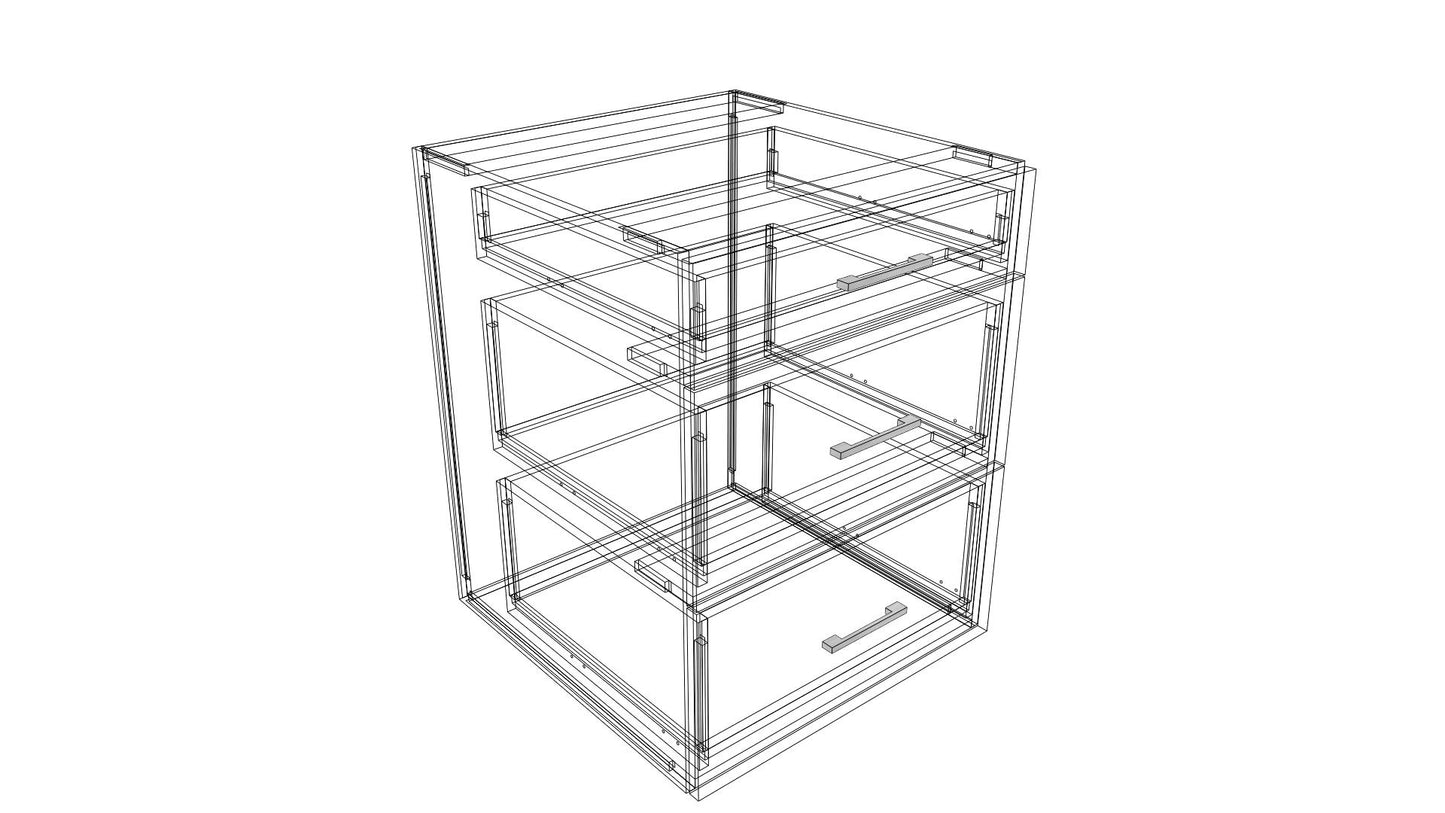 Bank Of Drawers Base Cabinet