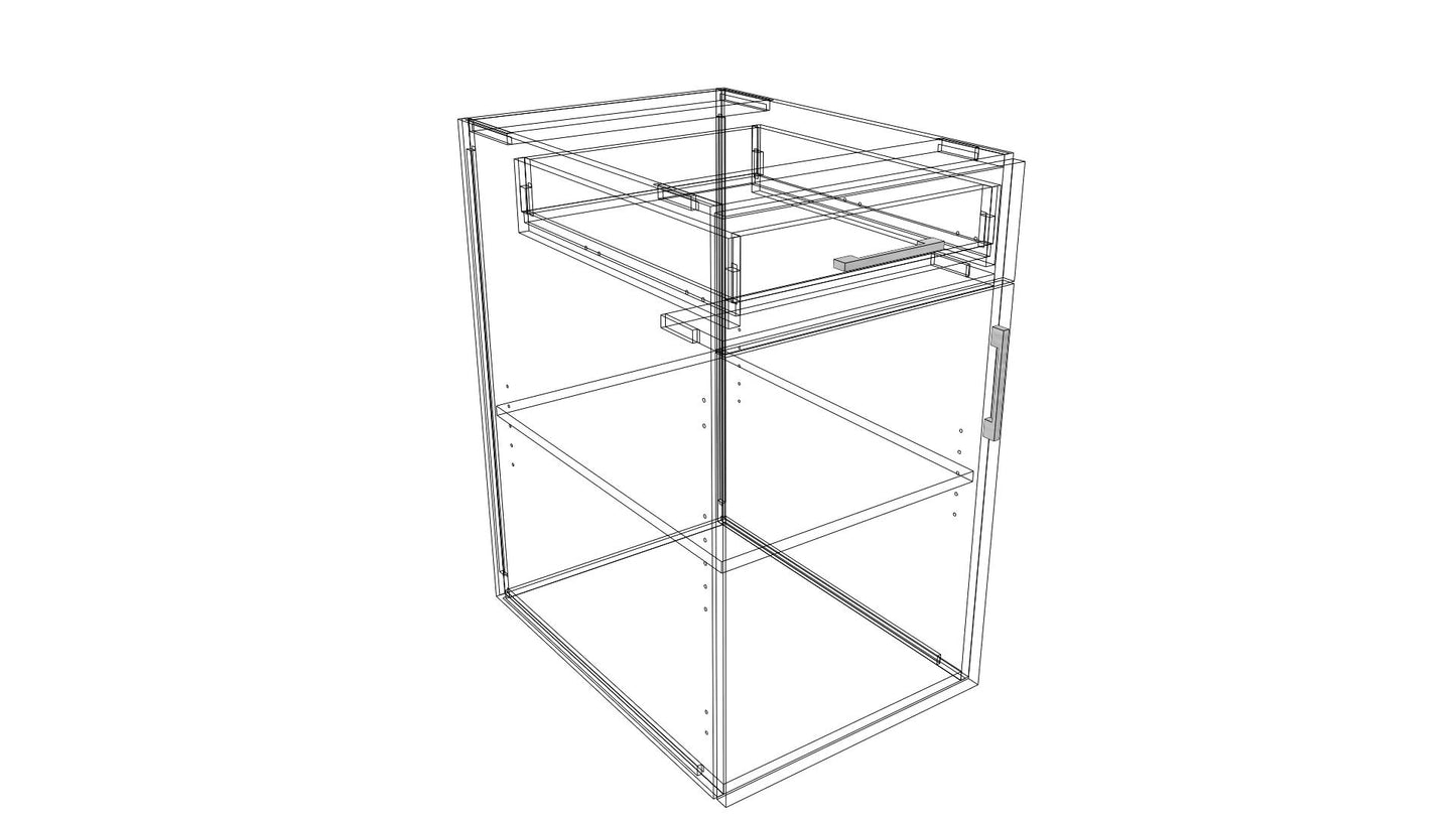Full-Plywood Top Drawer Single Base Cabinet