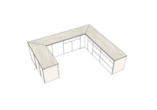 U-Shaped Laminate Countertop